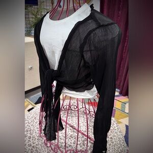 Forever 21 Black Sheer Scarf Wrap